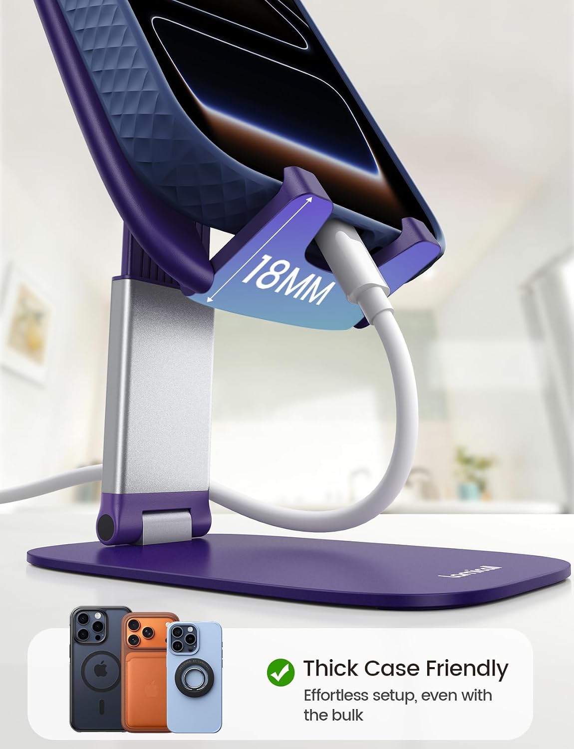 Ultra-Thin Foldable Cell Phone Stand for Desk