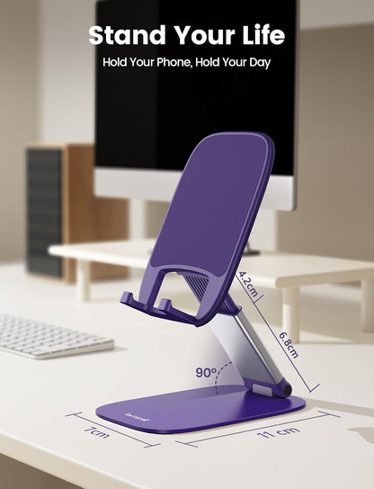 Ultra-Thin Foldable Cell Phone Stand for Desk