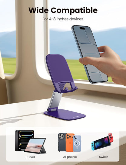 Ultra-Thin Foldable Cell Phone Stand for Desk
