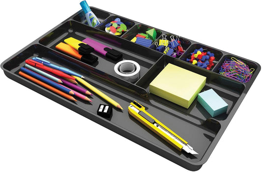 38104 Sustainable Office Desktop Organizer, 1" x 14" x 9", Black