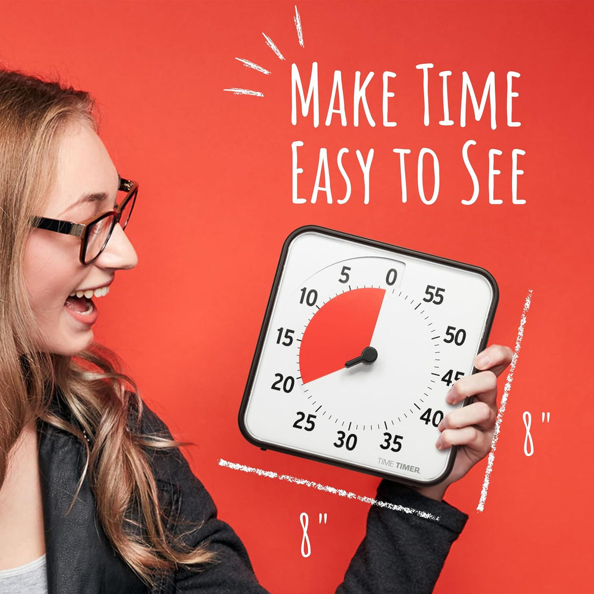 12 inch Visual Timer 60 Minute Kids Desk Countdown Clock with Dry Erase Activity Card, Also Magnetic for Classroom, Homeschooling Study Tool, Task Reminder, Home and Kitchen Timer