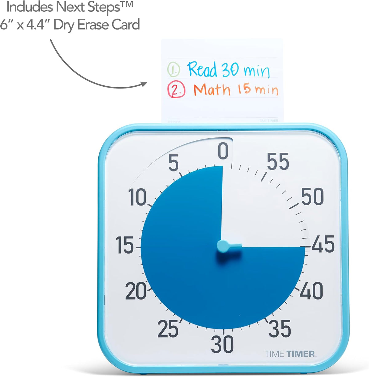 12 inch Visual Timer 60 Minute Kids Desk Countdown Clock with Dry Erase Activity Card, Also Magnetic for Classroom, Homeschooling Study Tool, Task Reminder, Home and Kitchen Timer