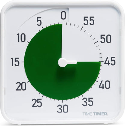 12 inch Visual Timer 60 Minute Kids Desk Countdown Clock with Dry Erase Activity Card, Also Magnetic for Classroom, Homeschooling Study Tool, Task Reminder, Home and Kitchen Timer
