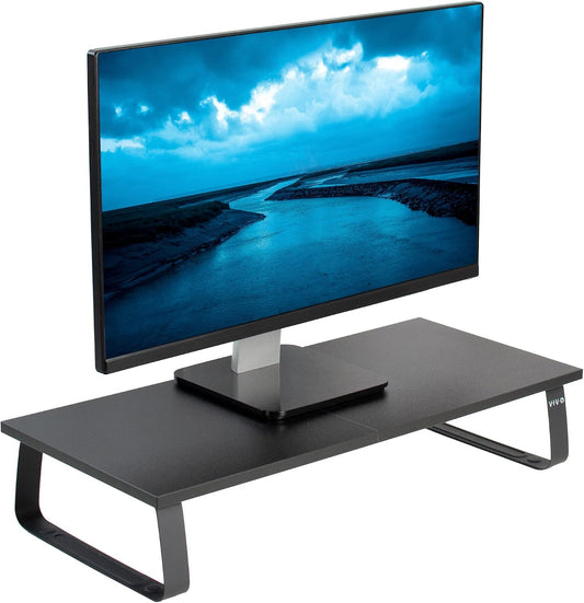 Monitor and Laptop Stand, 24 inch Desktop Riser, Black, STAND-V000D