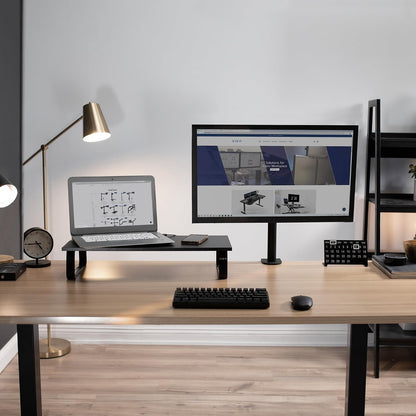 Monitor and Laptop Stand, 24 inch Desktop Riser, Black, STAND-V000D