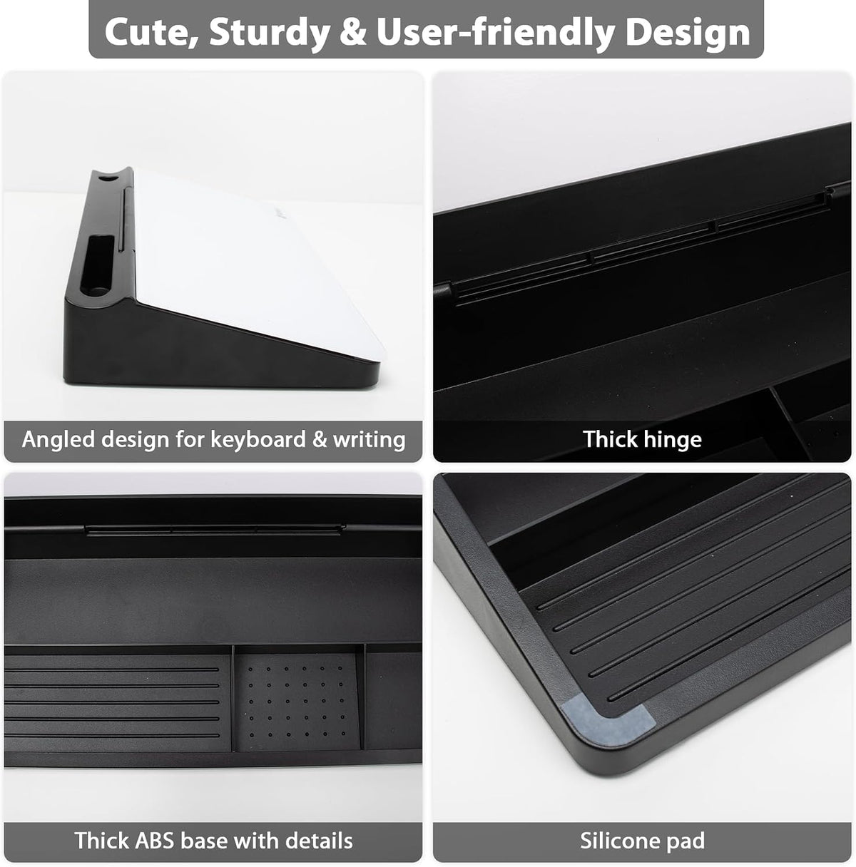 Small Glass Desk Whiteboard with Storage