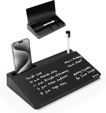 Small Glass Desk Whiteboard with Storage