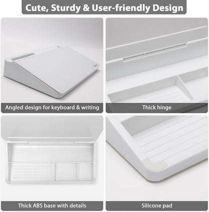 Small Glass Desk Whiteboard with Storage