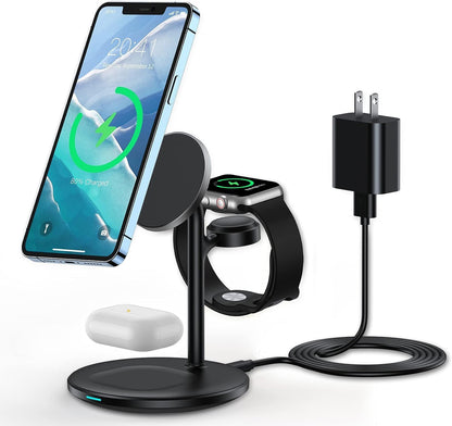 3 in 1 Magnetic Wireless Charging Station for Apple Devices,15W
