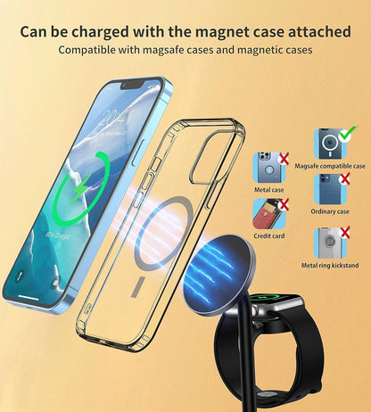 3 in 1 Magnetic Wireless Charging Station for Apple Devices,15W