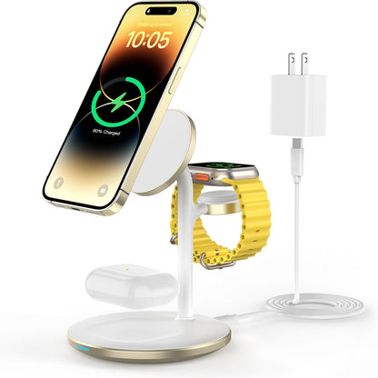 3 in 1 Magnetic Wireless Charging Station for Apple Devices,15W