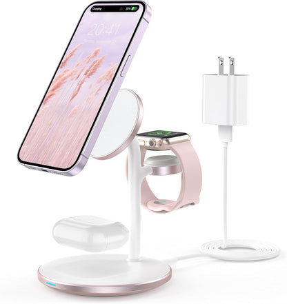 3 in 1 Magnetic Wireless Charging Station for Apple Devices,15W