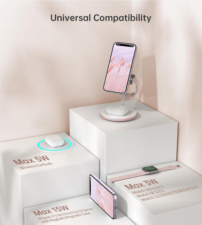 3 in 1 Magnetic Wireless Charging Station for Apple Devices,15W