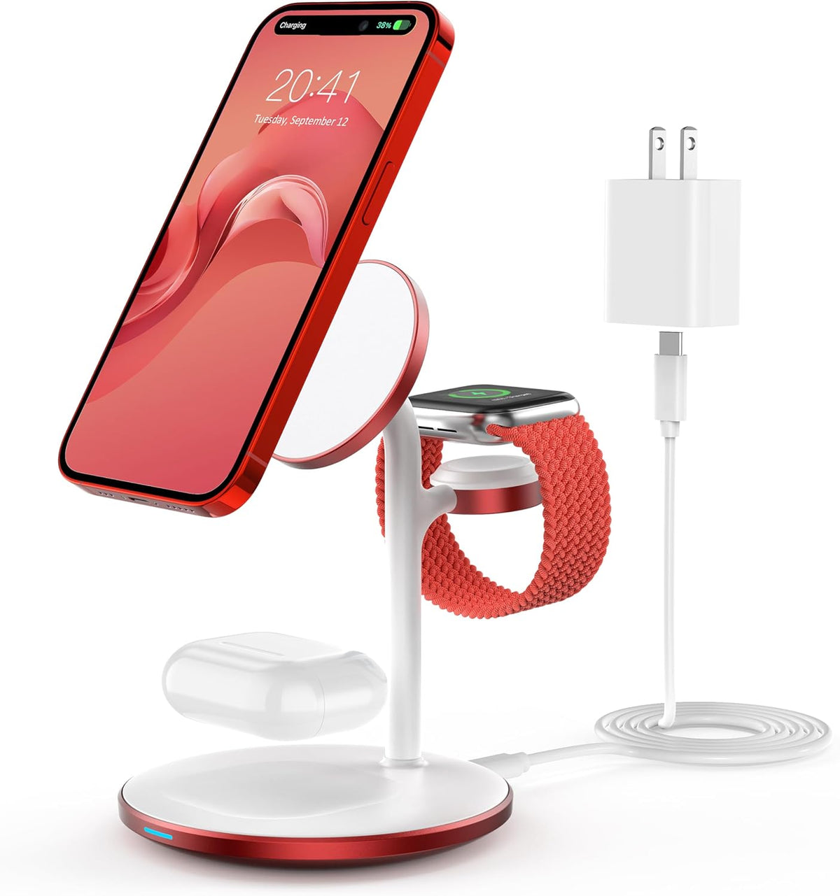 3 in 1 Magnetic Wireless Charging Station for Apple Devices,15W