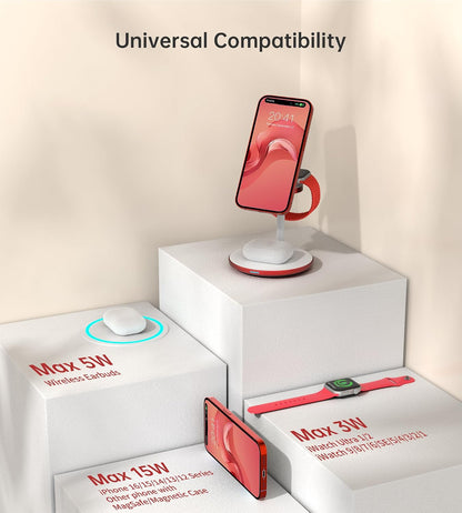 3 in 1 Magnetic Wireless Charging Station for Apple Devices,15W