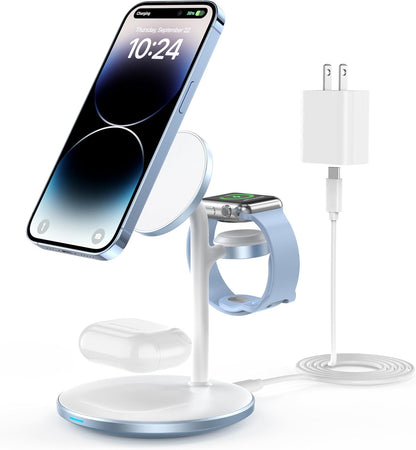 3 in 1 Magnetic Wireless Charging Station for Apple Devices,15W