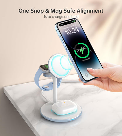 3 in 1 Magnetic Wireless Charging Station for Apple Devices,15W