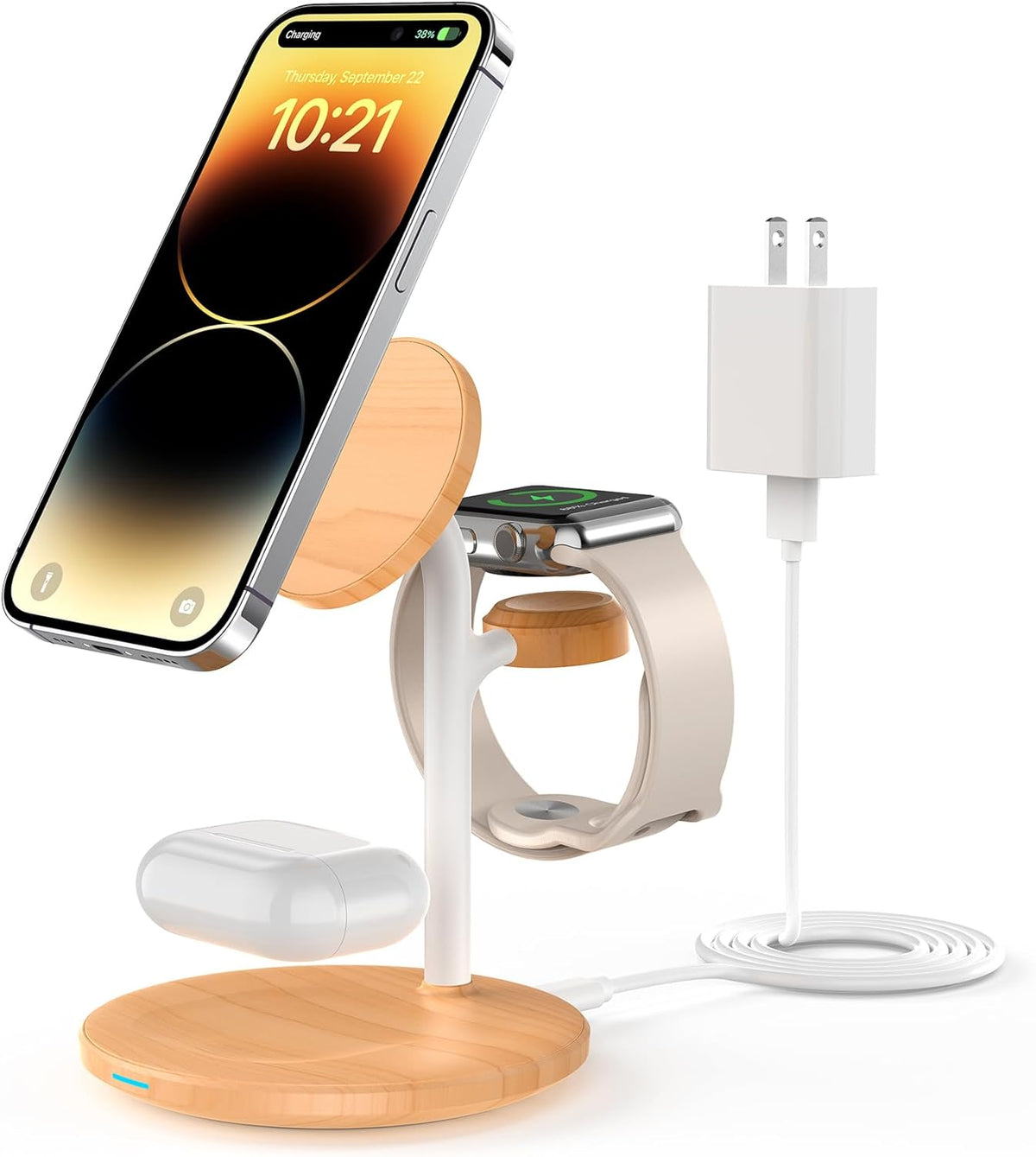 3 in 1 Magnetic Wireless Charging Station for Apple Devices,15W