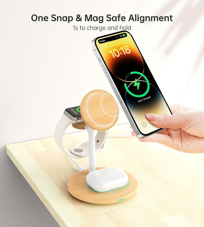 3 in 1 Magnetic Wireless Charging Station for Apple Devices,15W