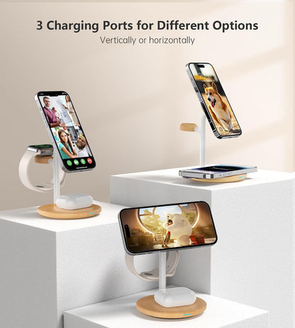 3 in 1 Magnetic Wireless Charging Station for Apple Devices,15W