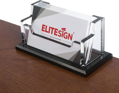 Business Card Holder - Acrylic Business Card Display for Desk, Cards Organizer for Office, Reception, Vendor Booth and Trade Shows,Holds 60 to 80 Cards