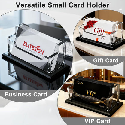 Business Card Holder - Acrylic Business Card Display for Desk, Cards Organizer for Office, Reception, Vendor Booth and Trade Shows,Holds 60 to 80 Cards