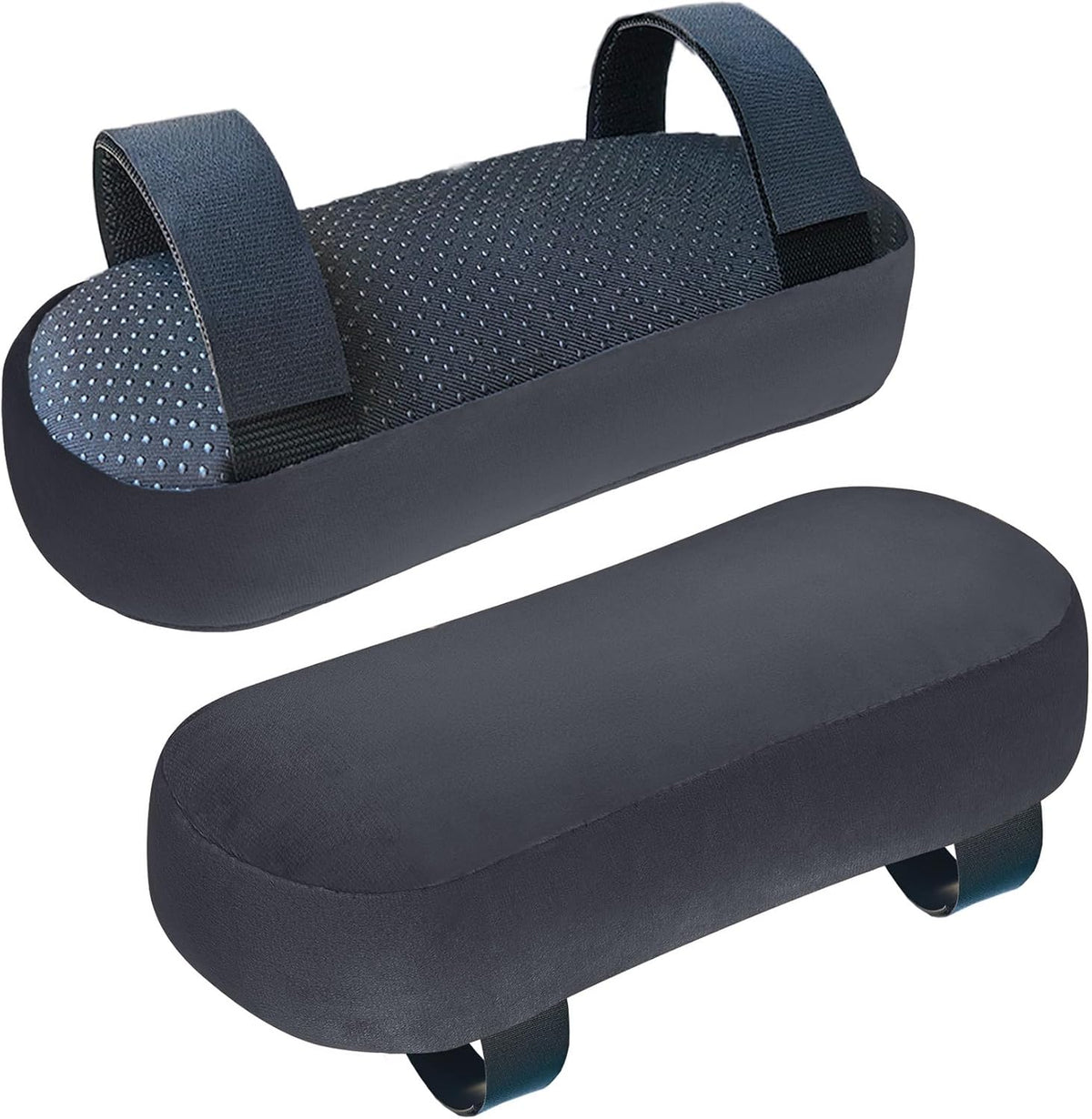 2-Pack Non-Slip Armrest Pads for Office & Gaming Chairs - Ergonomic Forearm Support Pillow for Desk, Computer & Wheelchair, Pressure Relief Cushions,Dark Gray