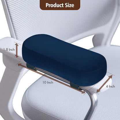 2-Pack Non-Slip Armrest Pads for Office & Gaming Chairs - Ergonomic Forearm Support Pillow for Desk, Computer & Wheelchair, Pressure Relief Cushions,Dark Gray