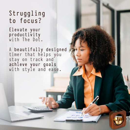 Elegant Wooden Pomodoro Timer Cube Original High-End Quality Desk Timer for Productivity & Focus, Ideal for Work & Study, Beautiful Decorative Object for Home or Office
