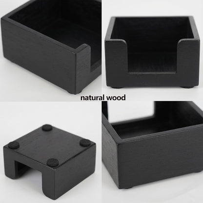 Acacia Wood Sticky Note Holder, Post It Note Dispenser for Office Desk Accessories, Self Stick Note Pad Holder, Memo Pad Holder Dispenser Organizer for School Office Desk Supplies, Brown