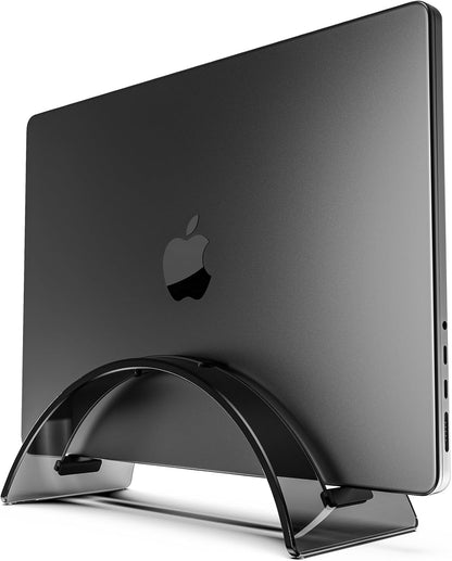 Acrylic Vertical Laptop Stand for Desk,Acrylic Invisible Desktop Notebook Dock,Vertical Laptop Holder Space-Saving Organizer for All MacBook, Surface, Samsung, HP, Dell