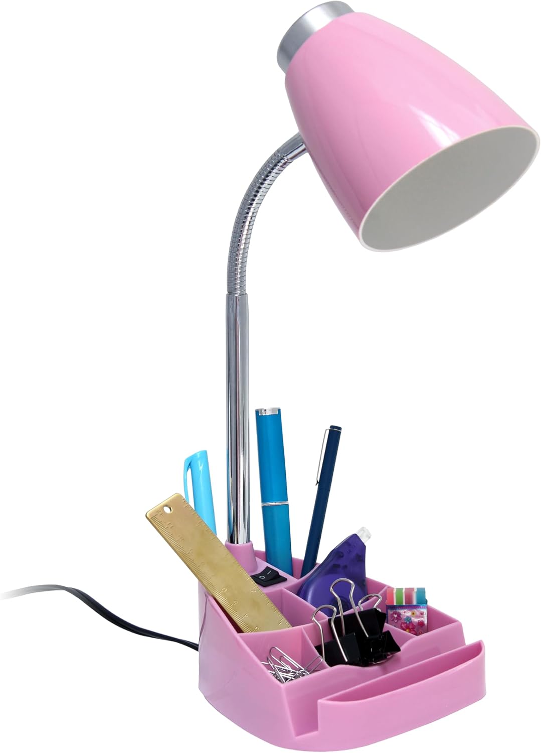 Limelights LD1002-GRN Gooseneck Organizer iPad Stand or Book Holder Desk Lamp, Green