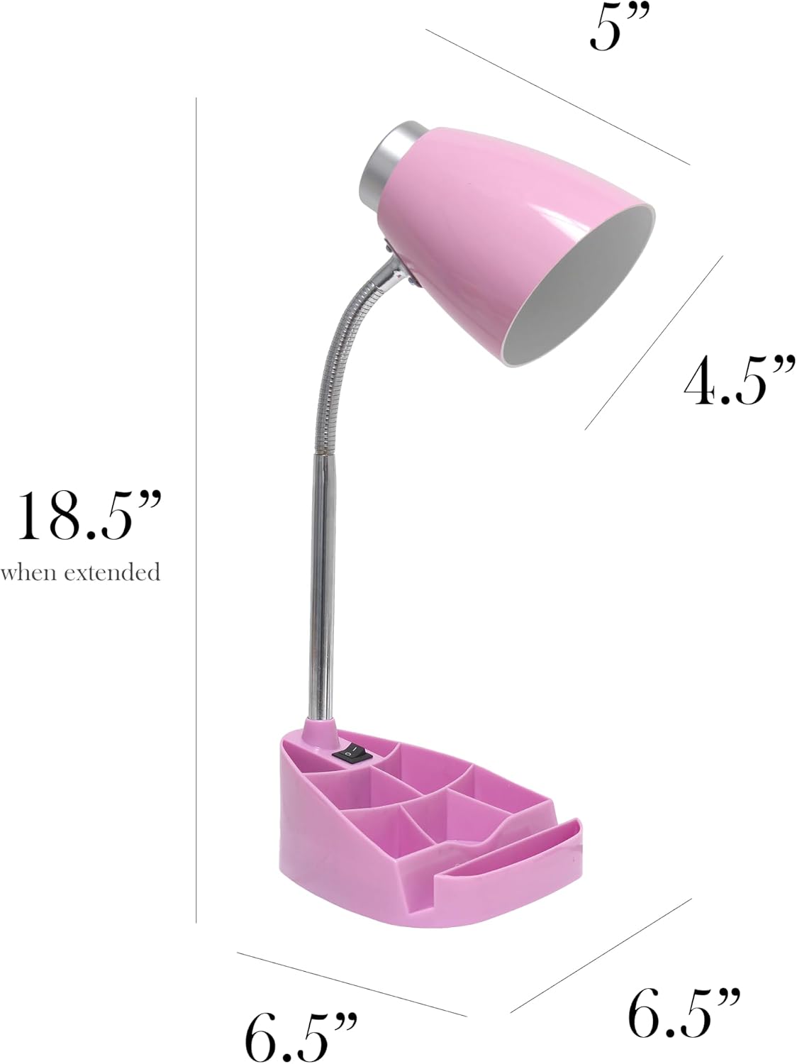 Limelights LD1002-GRN Gooseneck Organizer iPad Stand or Book Holder Desk Lamp, Green