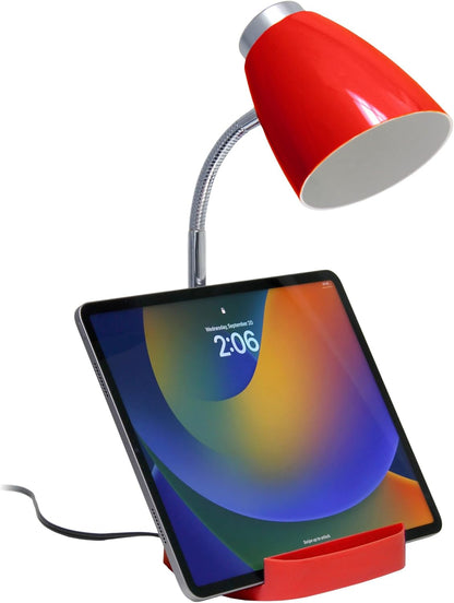 Limelights LD1002-GRN Gooseneck Organizer iPad Stand or Book Holder Desk Lamp, Green