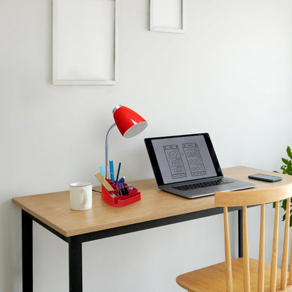 Limelights LD1002-GRN Gooseneck Organizer iPad Stand or Book Holder Desk Lamp, Green
