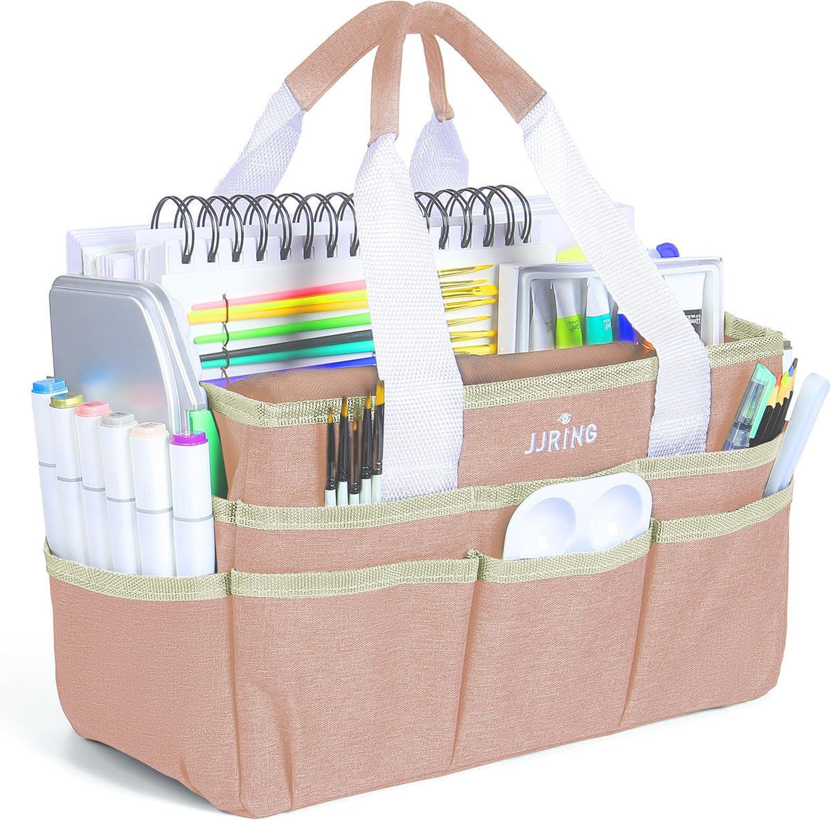 Craft Organizer Tote Bag Art Storage Caddy Bluish Green