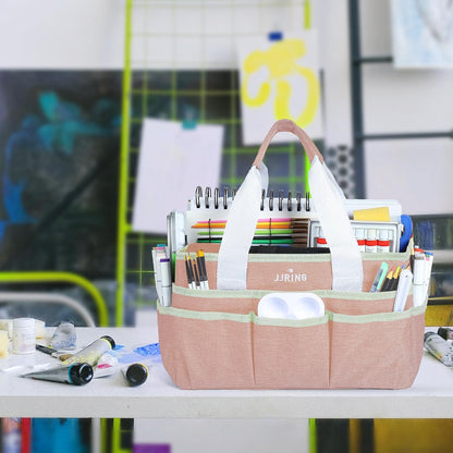 Craft Organizer Tote Bag Art Storage Caddy Bluish Green