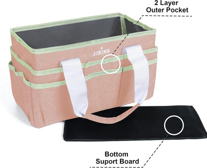 Craft Organizer Tote Bag Art Storage Caddy Bluish Green
