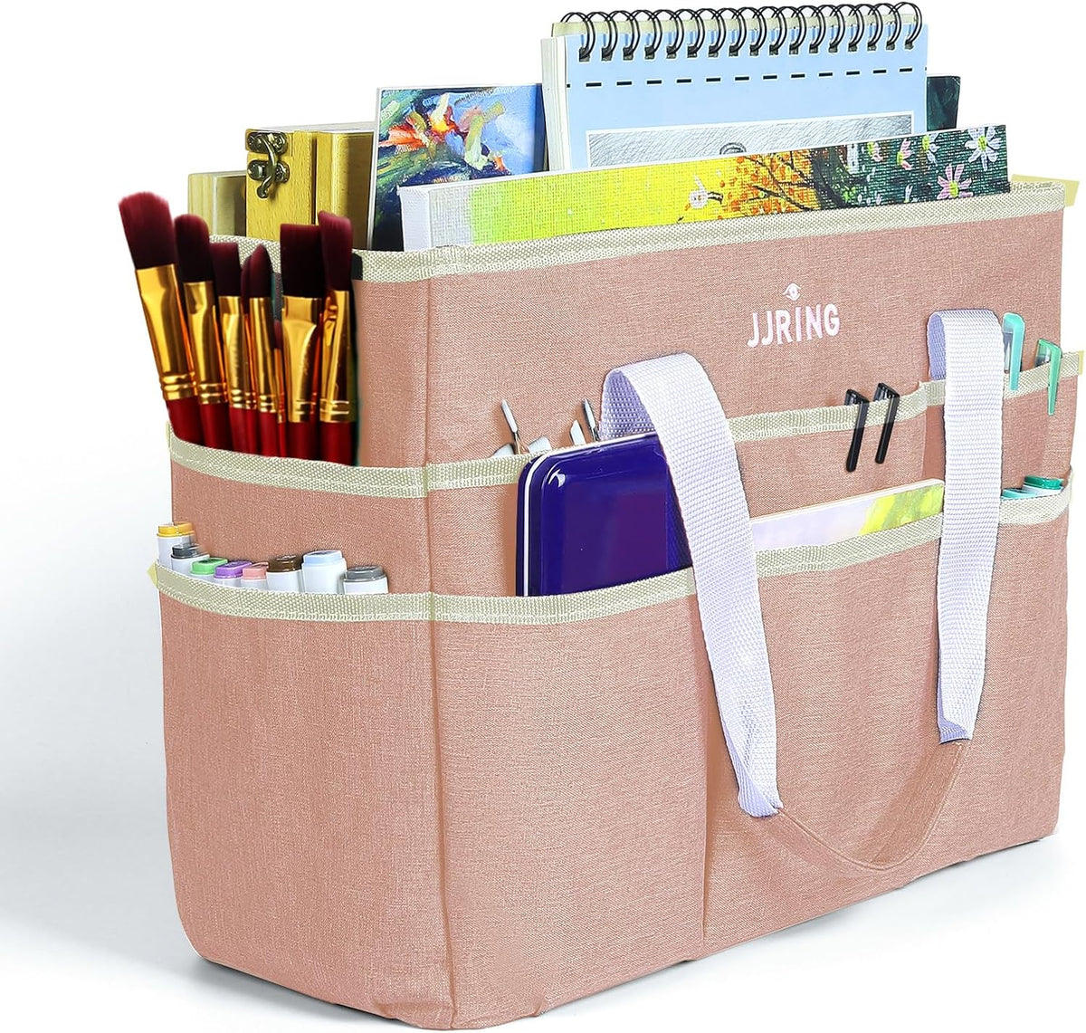 Craft Organizer Tote Bag Art Storage Caddy Bluish Green