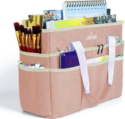 Craft Organizer Tote Bag Art Storage Caddy Bluish Green