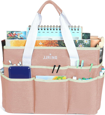 Craft Organizer Tote Bag Art Storage Caddy Bluish Green