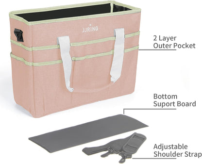 Craft Organizer Tote Bag Art Storage Caddy Bluish Green