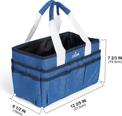 Craft Organizer Tote Bag Art Storage Caddy Bluish Green