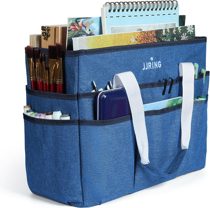 Craft Organizer Tote Bag Art Storage Caddy Bluish Green