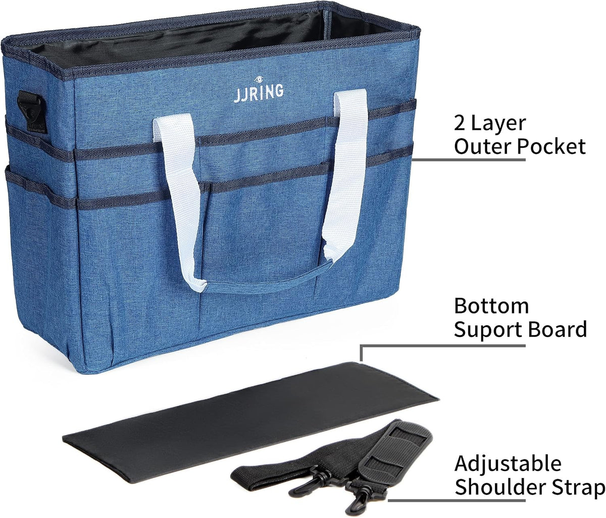 Craft Organizer Tote Bag Art Storage Caddy Bluish Green