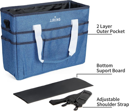 Craft Organizer Tote Bag Art Storage Caddy Bluish Green
