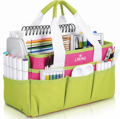 Craft Organizer Tote Bag Art Storage Caddy Bluish Green