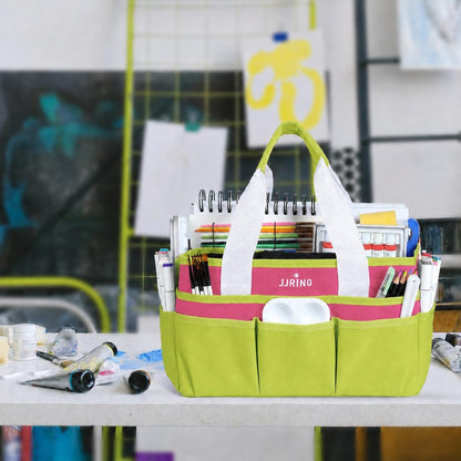 Craft Organizer Tote Bag Art Storage Caddy Bluish Green