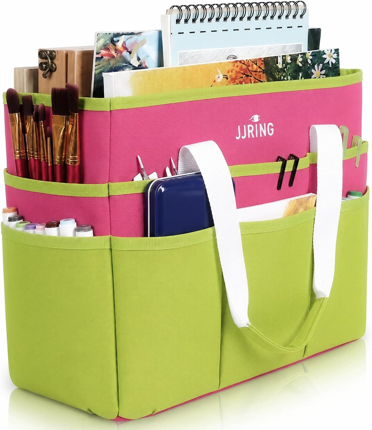 Craft Organizer Tote Bag Art Storage Caddy Bluish Green