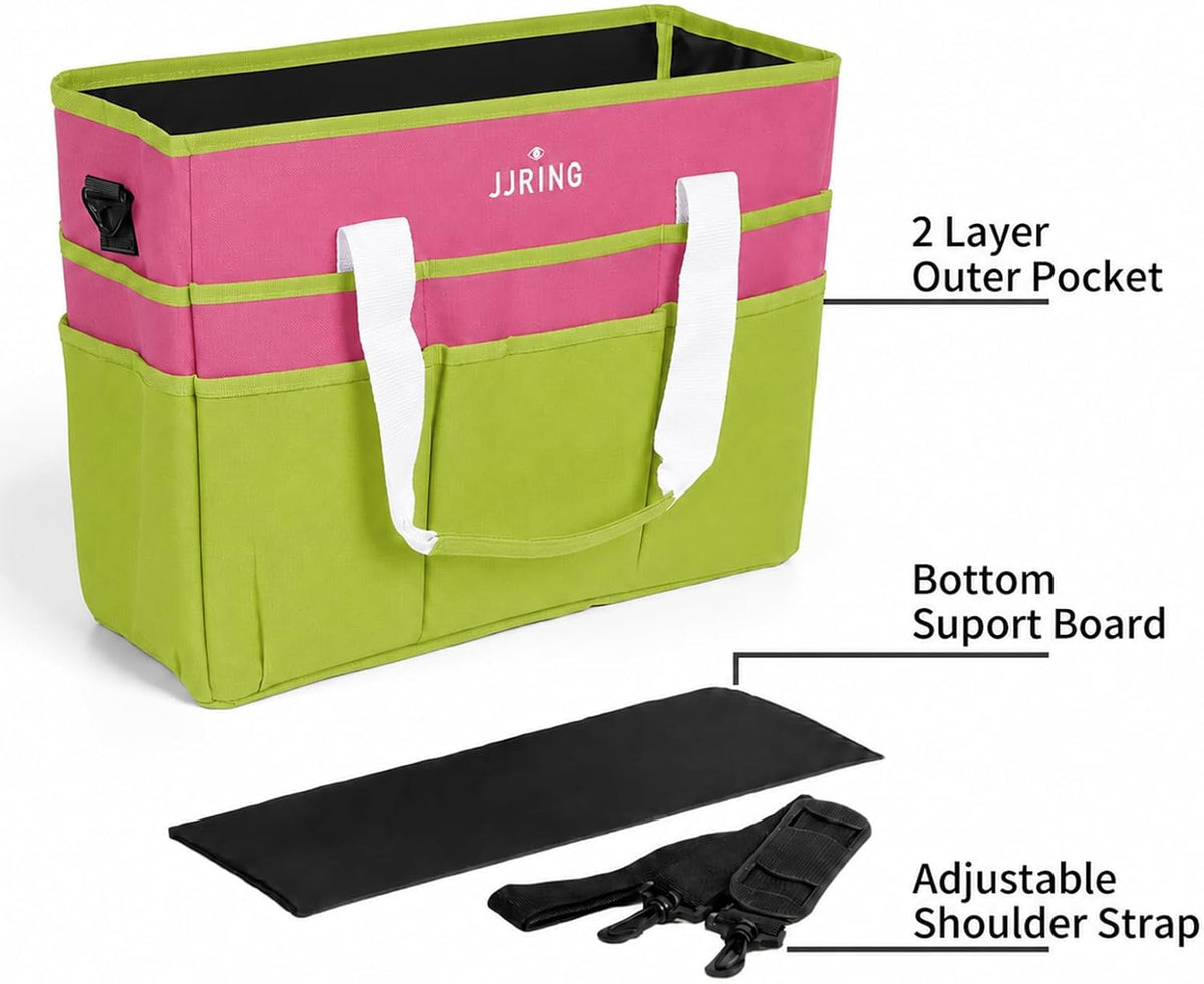 Craft Organizer Tote Bag Art Storage Caddy Bluish Green